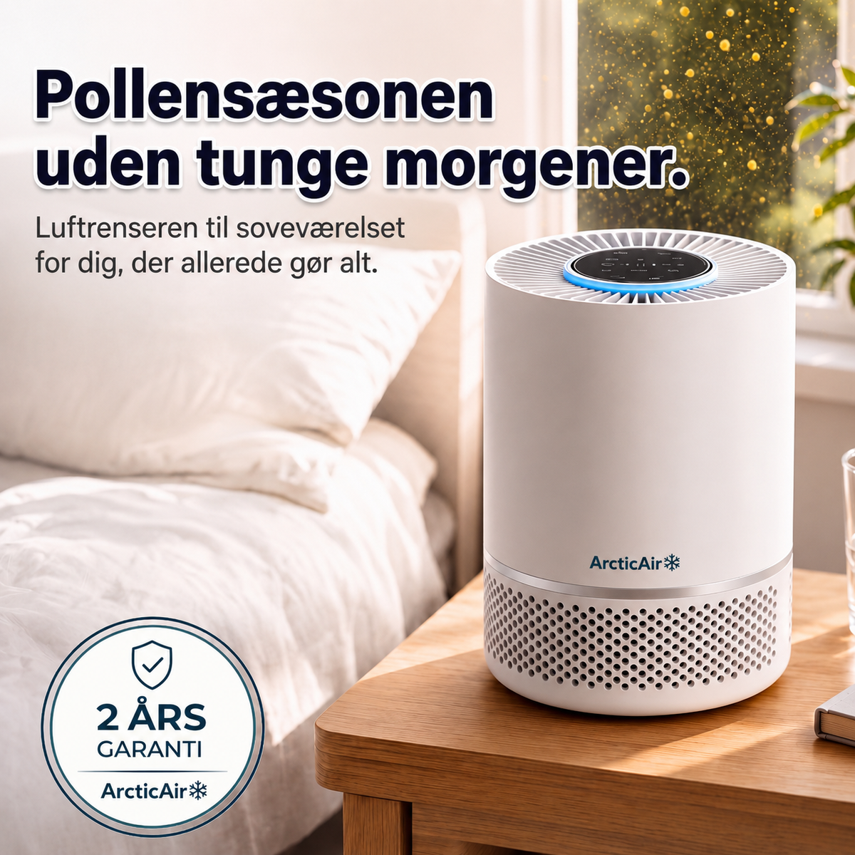 ArcticAir™ - Luftrenser til soveværelset designet til personer med pollenallergi