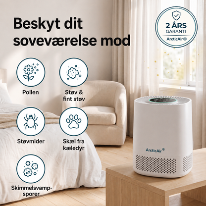 ArcticAir™ - Luftrenser til soveværelset designet til personer med pollenallergi